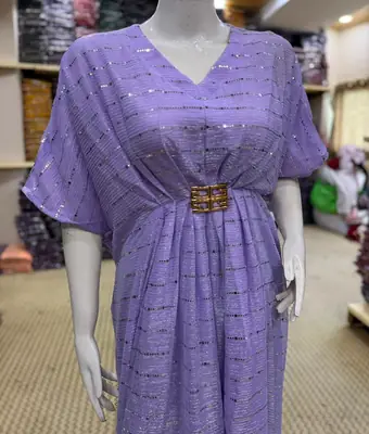 1 Pc Women's Stitched Moonlight Applique Kaftan thumbnail 3