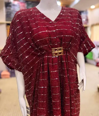 1 Pc Women's Stitched Moonlight Applique Kaftan thumbnail 3