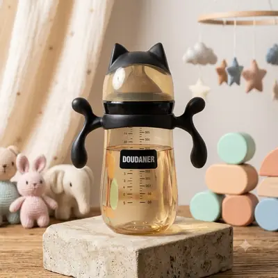 Doudnar Feeder bottle Handle Wide Neck Straw 350 ml