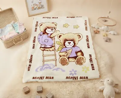 Baby blanket printed embossed double Ply Small 