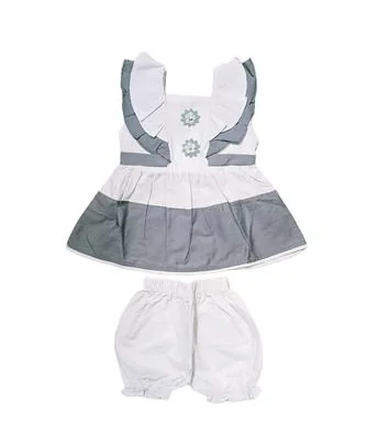 Baby Girl Cotton Frock & Shorts Set 1-3M thumbnail 3