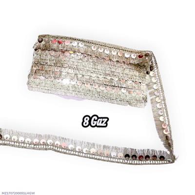 Premium Quality Braided Lace with Sequins for Wedding & Party Outfits thumbnail 3