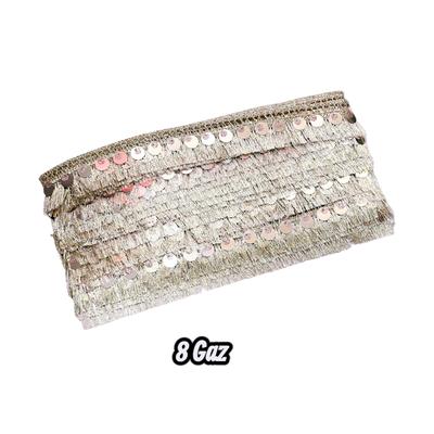 Premium Quality Braided Lace with Sequins for Wedding & Party Outfits thumbnail 2