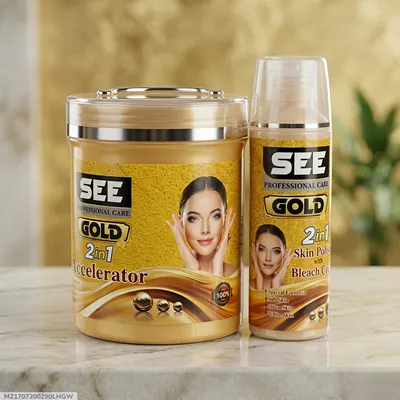 Gold 2-in-1 Skin Polisher Cream Whitening Brightening for All Skin Types thumbnail 1