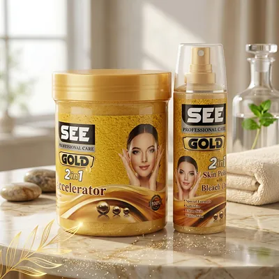 Gold 2-in-1 Skin Polisher Cream Whitening Brightening for All Skin Types thumbnail 2