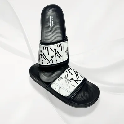 Black Graphic Slide Slippers for Hot Weather thumbnail 2