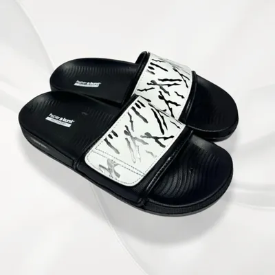Black Graphic Slide Slippers for Hot Weather thumbnail 3