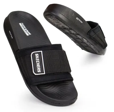 Black Casual Slide Slippers for Hot Weather thumbnail 6