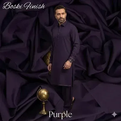 Men’s Unstitched Boski Plain Suit