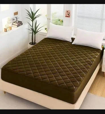 Green Quilted Waterproof Mattress Cover for Double Bed