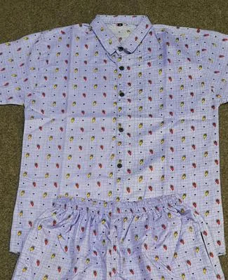 Men Cotton Printed Co-Ord Set Medium to XL thumbnail 2