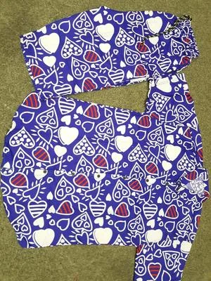 Men Printed Cotton Co-ord Set Blue Medium to XL