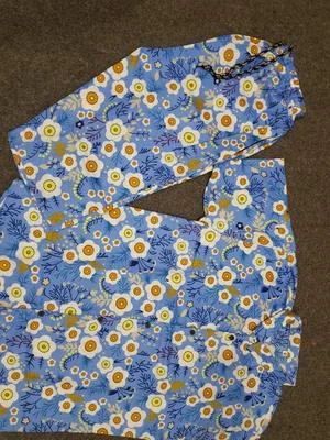 Men Cotton Printed Co-Ord Set Blue Floral Medium to XL