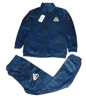 Men Navy Blue Dri Fit Track Suit with Zip Pockets