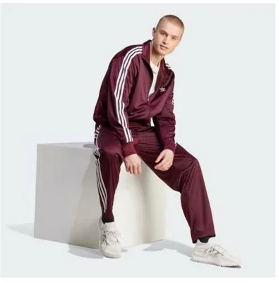 Maroon Unisex Track Suit with 3 Stripe & Collar thumbnail 2