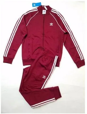 Maroon Unisex Track Suit with 3 Stripe & Collar thumbnail 4