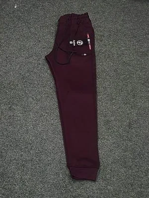 Maroon Fleece Trousers for Men Winter Warm Fit