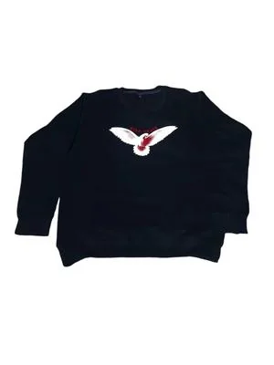 Black Dove Graphic Sweatshirt Medium Large Fleece