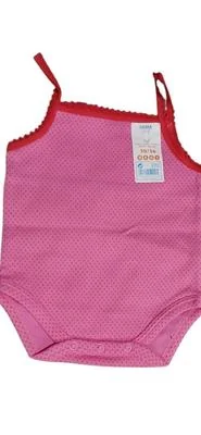 Pink Jersey V-Neck Romper Set for Baby Girls 6-9M