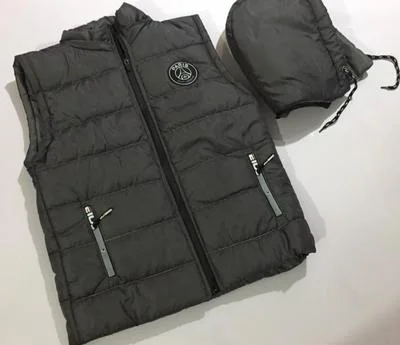 Men's Sleeveless Parachute Jacket Black Winter Warm Parachute Filling
