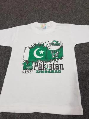 Pakistan Independence Day T-Shirt White Polyester Kids Adults