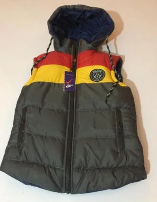 Kids Sleeveless Quilted Jacket Red Yellow Gray Winter