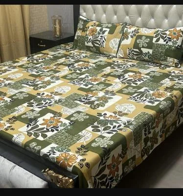 Double Bedsheet Set Crystal Cotton Multicolor Printed