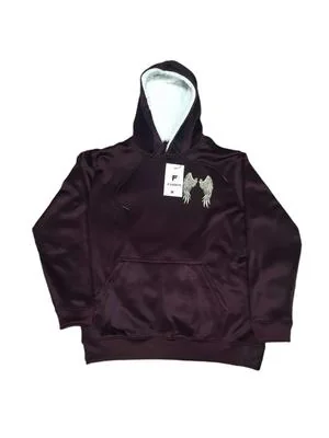 Men Maroon Fleece Hoodie with White Lining