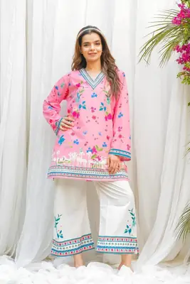 3 Pcs Women's Unstitched Digital Print Suit