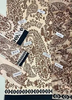 3 Pcs Women's Unstitched Digital Print Suit thumbnail 2