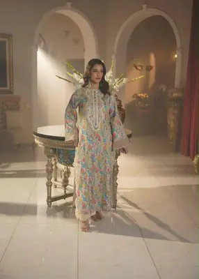 3 Pcs Women's Unstitched Digital Print Suit