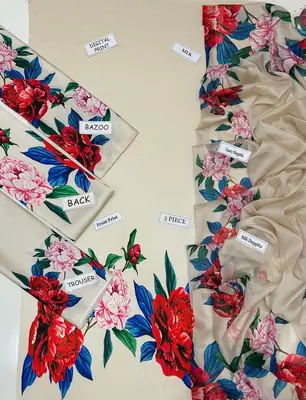 3 Pcs Women's Unstitched Digital Print Suit thumbnail 2
