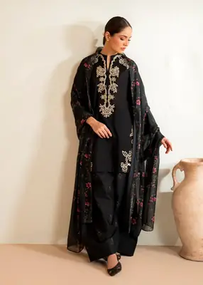 3 Pcs Women's Unstitched Embroidered Suit