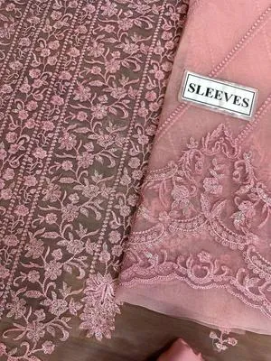 Organza Embroidered 2-Piece Suit for Weddings Party Wear thumbnail 5