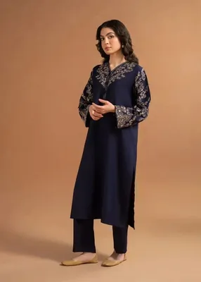 Blue Embroidered Lawn 2-Piece Suit Set for Women thumbnail 3