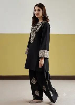 2 Pcs Women's Unstitched Embroidered Suit thumbnail 3
