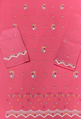 2 Pcs Women's Unstitched Embroidered Suit thumbnail 4