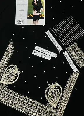 2 Pcs Women's Unstitched Embroidered Suit thumbnail 4