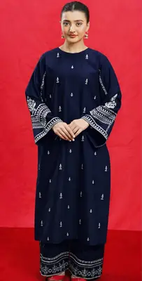 2 Pcs Women's Unstitched Embroidered Suit