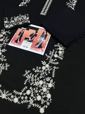 2 Pcs Women's Unstitched Embroidered Suit thumbnail 3