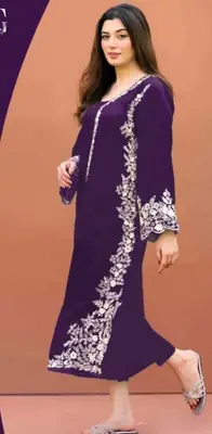 2 Pcs Women's Unstitched Embroidered Suit