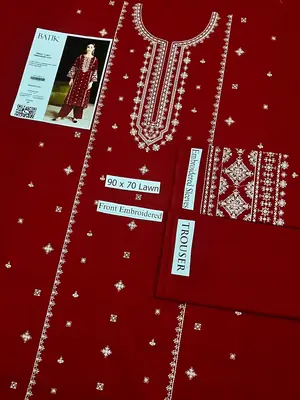 2 Pcs Women's Unstitched Embroidered Suit thumbnail 4