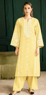 2 Pcs Women's Unstitched Embroidered Suit