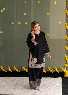 2 Pcs Women's Unstitched Embroidered Suit