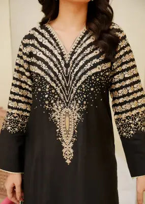 2 Pcs Women's Unstitched Embroidered Suit