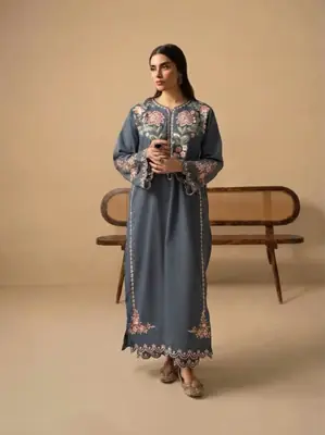 2 Pcs Women's Unstitched Embroidered Suit