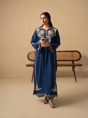 2 Pcs Women's Unstitched Embroidered Suit