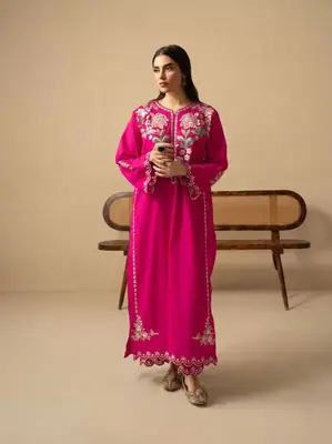 2 Pcs Women's Unstitched Embroidered Suit