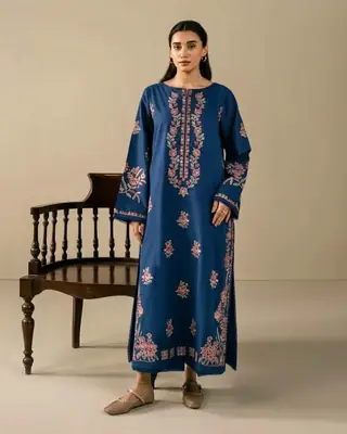 2 Pcs Women's Unstitched Embroidered Suit