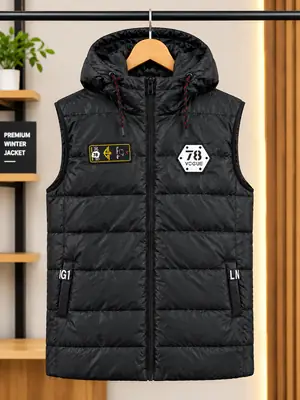 1 Pc Men's Parachute Plain Puffer Jacket